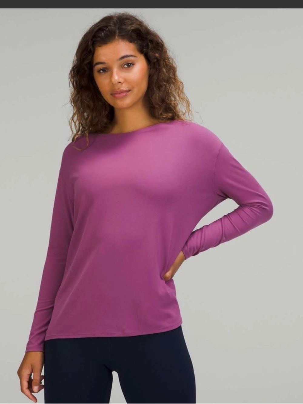 Lululemon Back in Action Long Sleeve Shirt - Vintage Plum